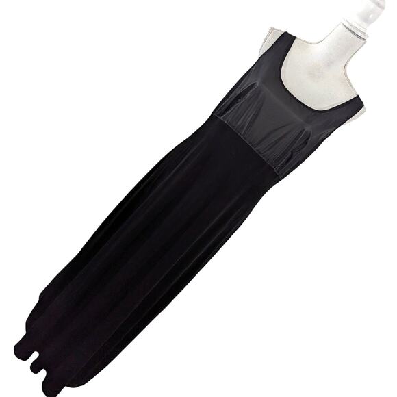 RONNI NICOLE! LUXURIOUS BLACK FULL LENGTH, SHEER TOP MAXI DRESS! DRAPEY! SZ 12 - Picture 8 of 8